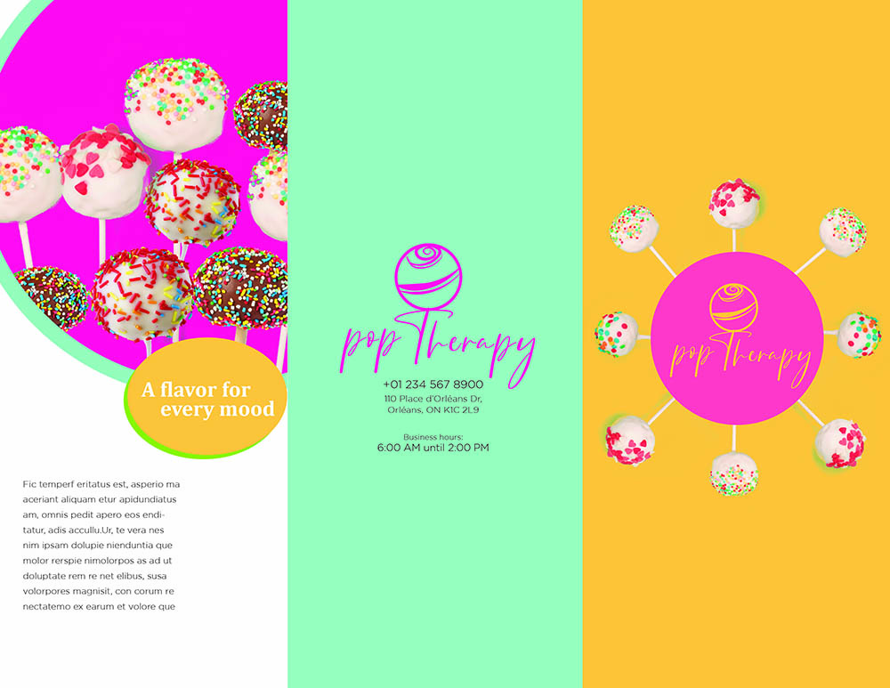 Pop Therapy brochure outside flap